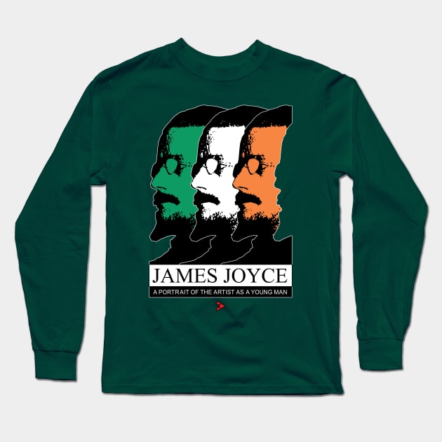 James Joyce as a Young Revolutionary Long Sleeve T-Shirt by Exile Kings 